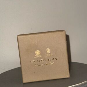 Empty Burberry Beige Gift Box with Gold Accents